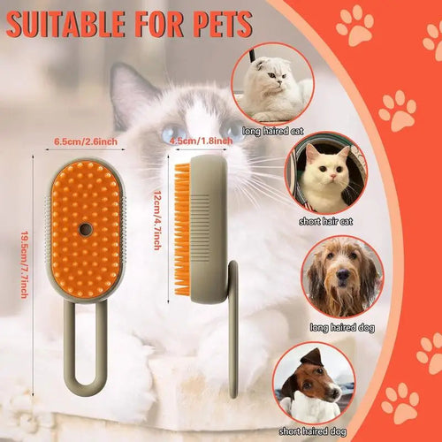 Pet Steam Brush for Cats And Dogs
