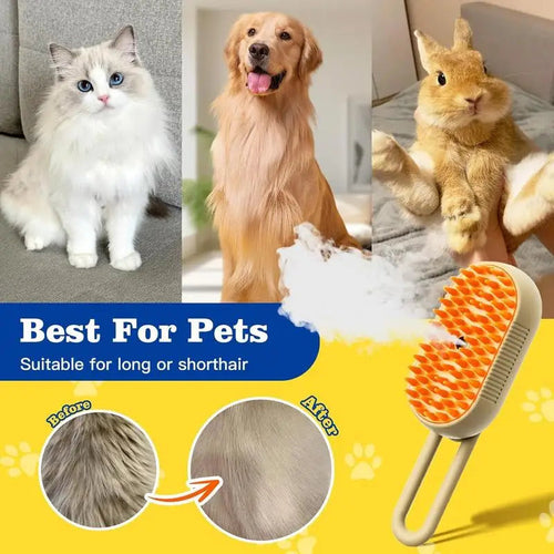 Pet Steam Brush for Cats And Dogs