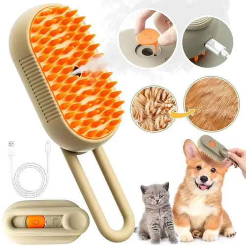 Pet Steam Brush for Cats And Dogs