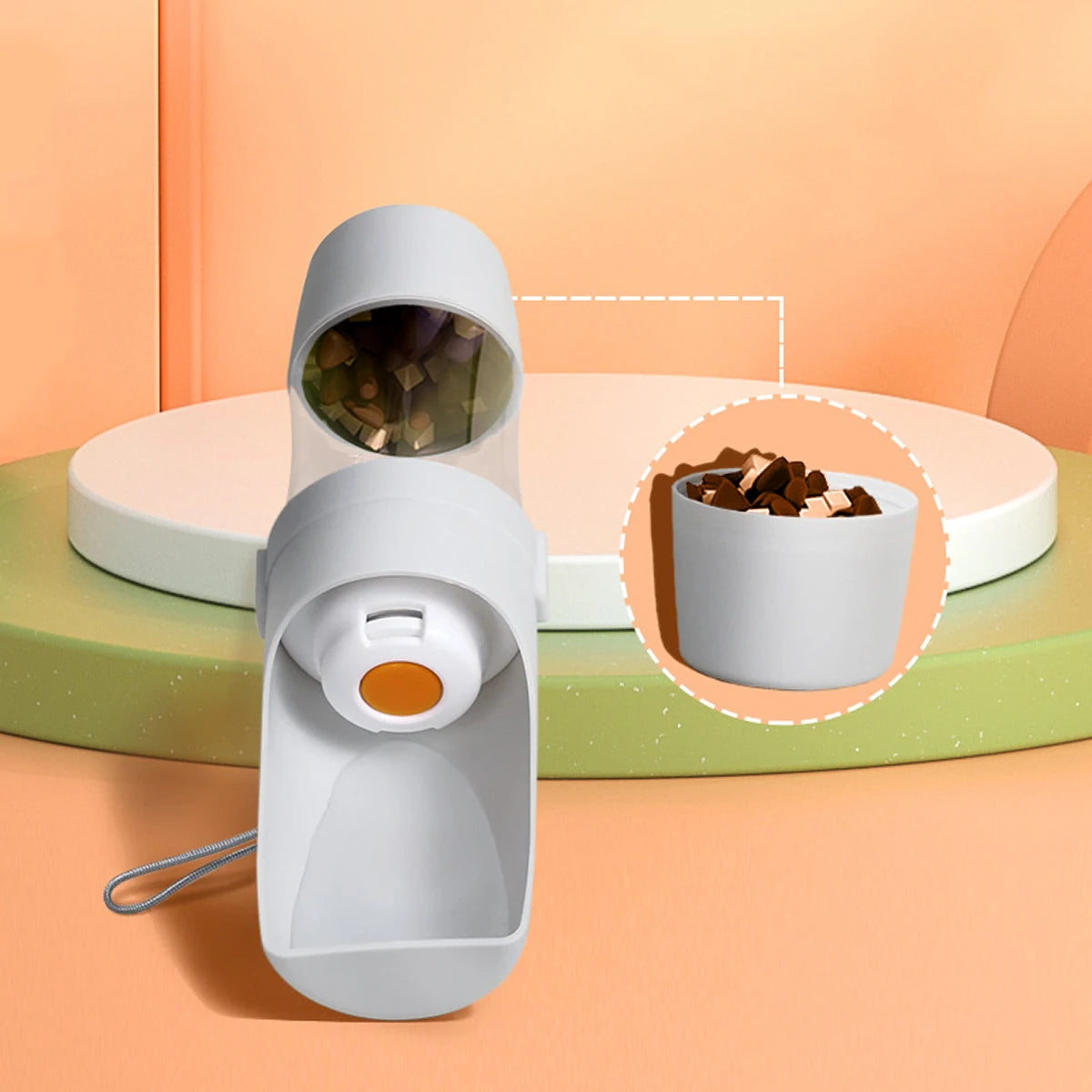 Portable Dog Cat Water Bottle with Storage for Food and Water Container.
