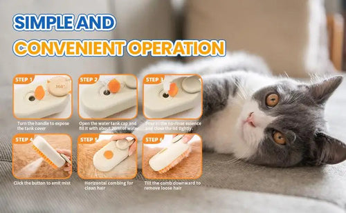 Pet Steam Brush for Cats And Dogs