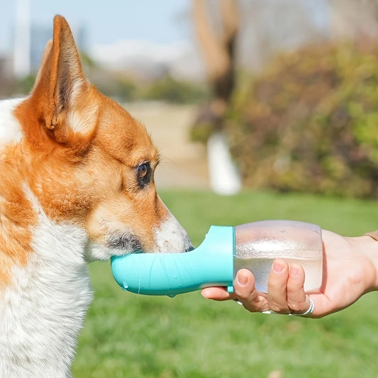 Portable water bottle for pet dogs when going out; Outdoor water container; Water drinking device for outdoor use